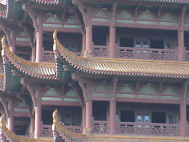    Pagoda roof details,       Yellow Crane Pagoda     